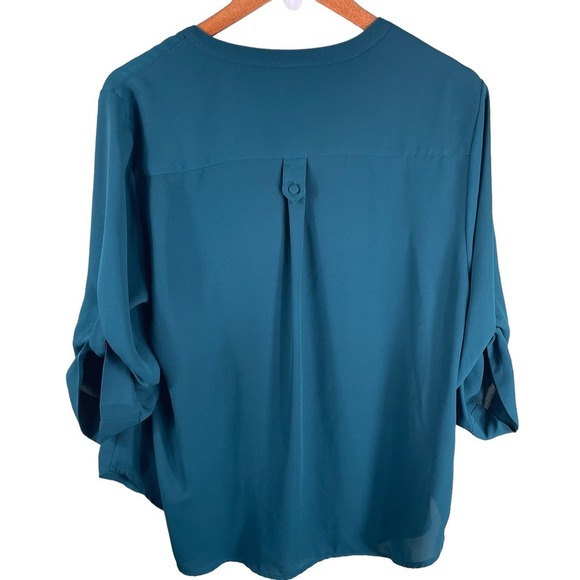 Torrid Teal Blouse - Picture 3 of 10